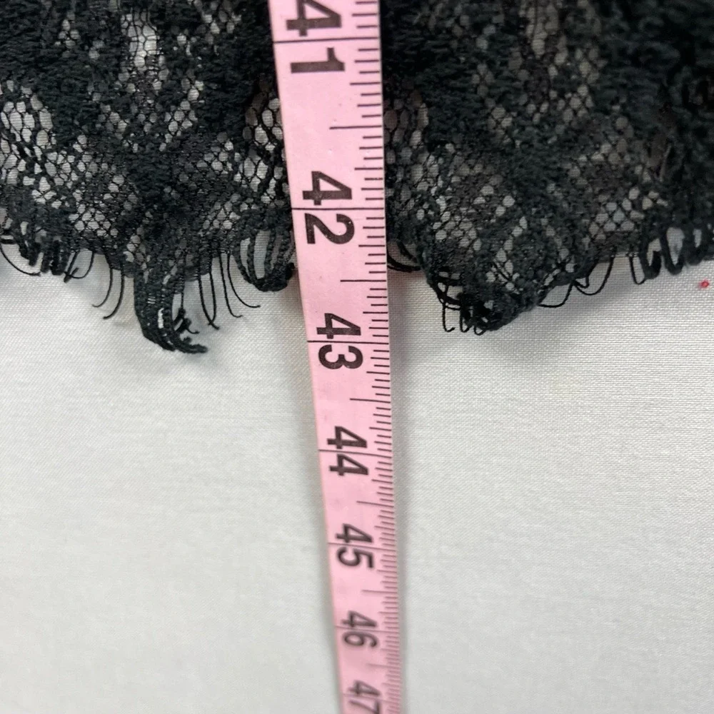 Intimately Free People Dress Womens Large Black Lace High Low Scallop Hem